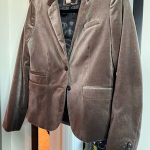 J. Crew Brown Velvet Schoolboy Blazer